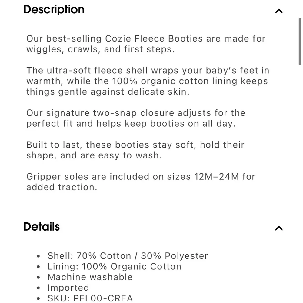 Zutano Cozy Fleece Baby Booties